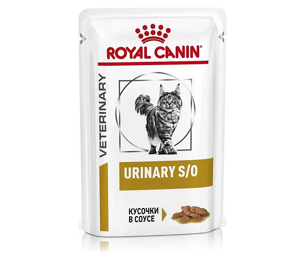 Лечебный Влажный Корм Royal Canin (Роял Канин) Для Кошек При Заболеваниях Дистального Отдела Мочевыделительной Системы Кусочки в Соусе Veterinary Diet Feline Urinary S/O 85г