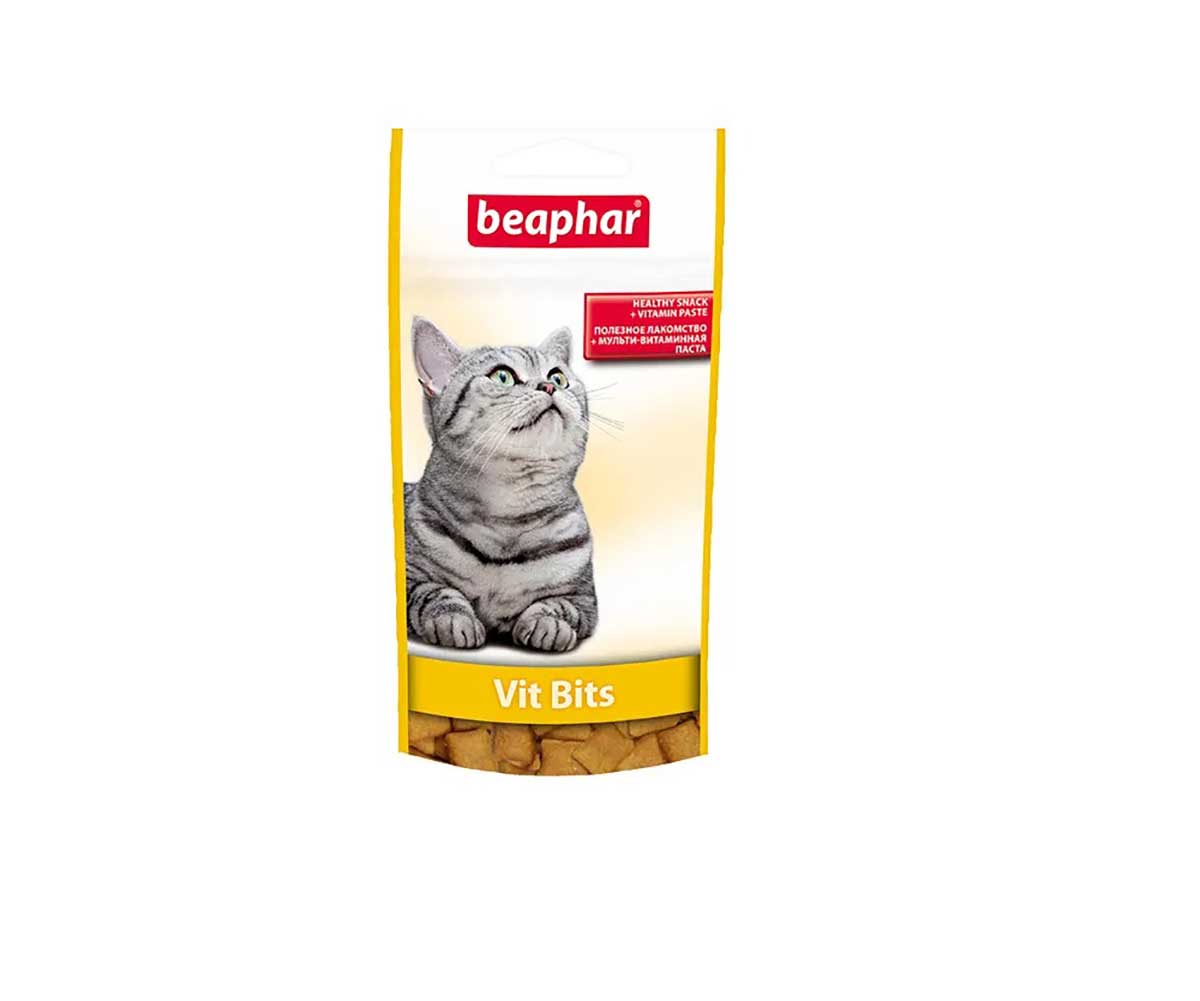Beaphar (Беафар) Vit Bits Подушечки Для Кошек с Мультивитаминной Пастой 35г 12625