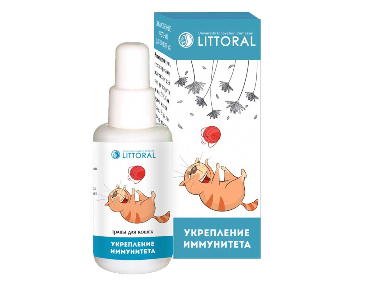 LITTORAL (Литораль) Лечебные Травы Укрепление Иммунитета Для Кошек 50мл