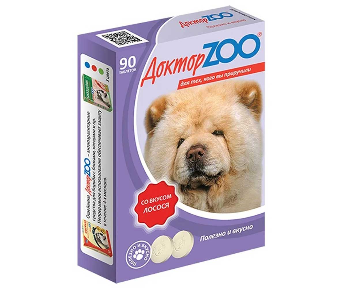 Доктор Zoo (Доктор Зоо) Мультивитаминное Лакомство Для Собак  Лосось 90таб