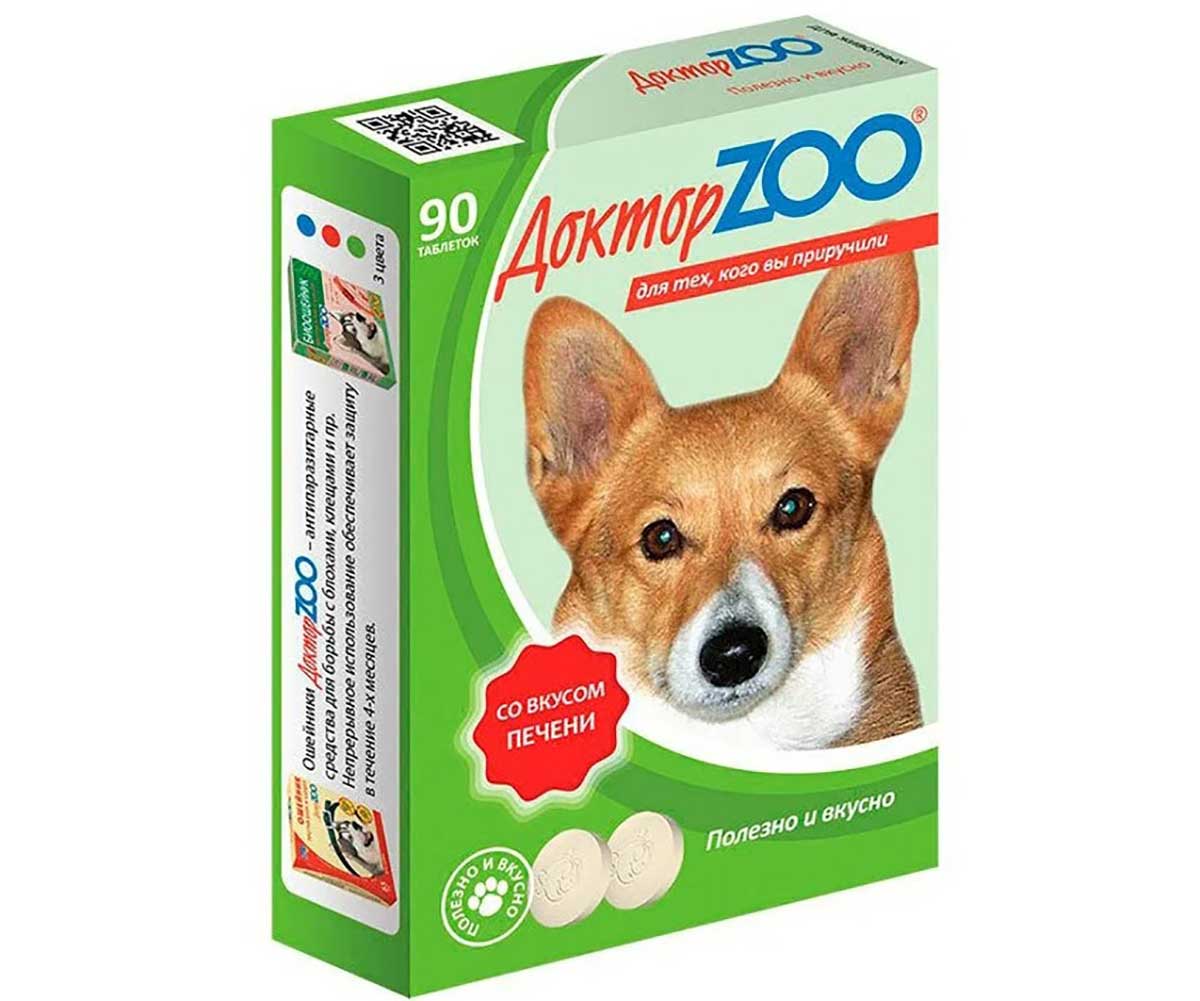 Доктор Zoo (Доктор Зоо) Мультивитаминное Лакомство Для Собак  Печень 90таб