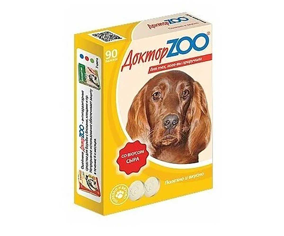 Доктор Zoo (Доктор Зоо) Мультивитаминнок Лакомство Для Собак Сыр 90таб