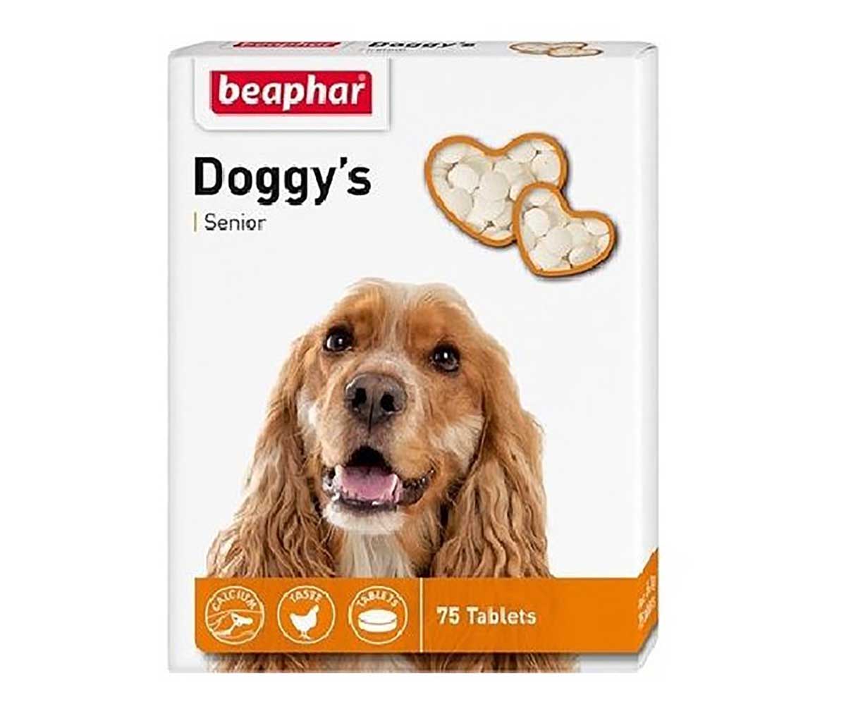 Beaphar (Беафар) Doggys Senior Сеньор Кормовая Витаминная Добавка Для Пожилых Собак 75шт 11519