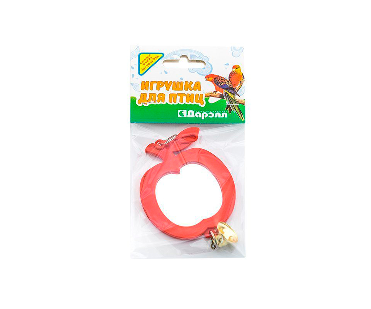 Игрушка Для Птиц Дарелэнд Яблоко Зеркало с Колокольчиком Rp5203