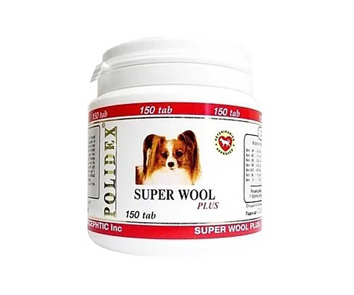 Polidex (Полидэкс) Супер Вул Плюс Super Wool Plus Витаминный Комплекс Для Собак Для Кожи и Шерсти 150т (1т-5кг)