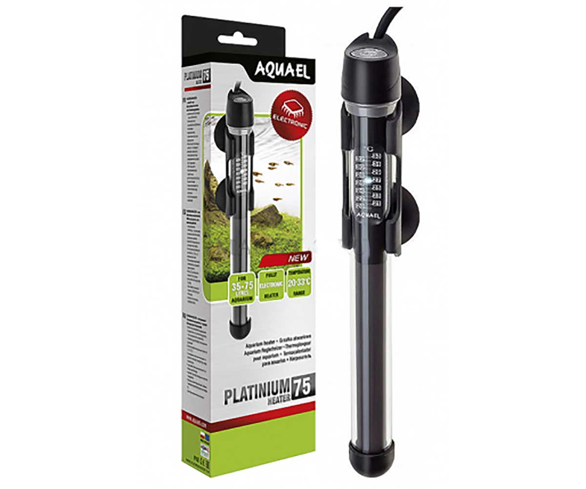 Нагреватель Для Аквариума Aquael (Акваэль) Platinium Heater 22,5см 35-75л 75Вт 121216
