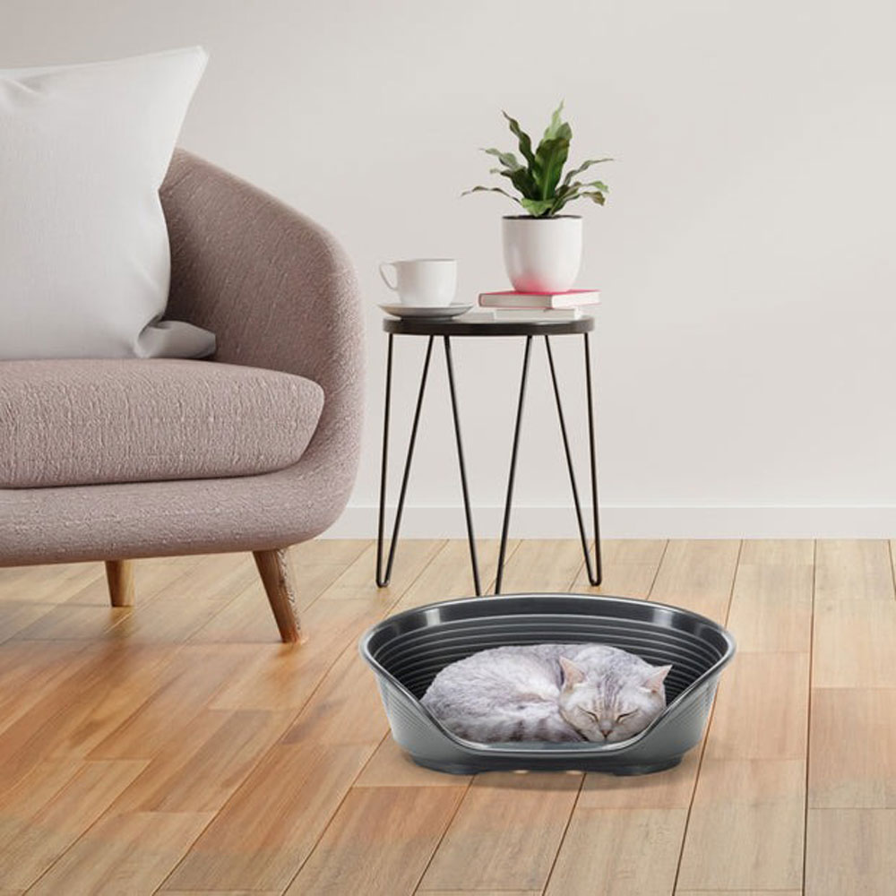 Лежак Для Кошек и Собак Мелких Пород Ferplast (Ферпласт) 49*36*17,5см Siesta Deluxe 2 Черный 70202936