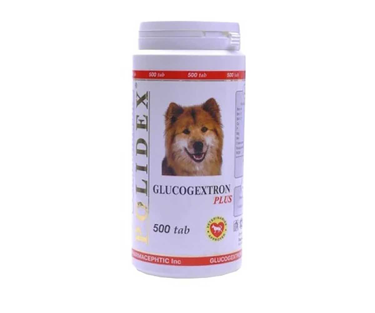 Polidex (Полидэкс) Глюкогекстрон Плюс Glucogextron Plus Витаминный Комплекс Для Собак Для Соединительной и Хрящевой Ткани Суставов 500т  (1т-5кг)