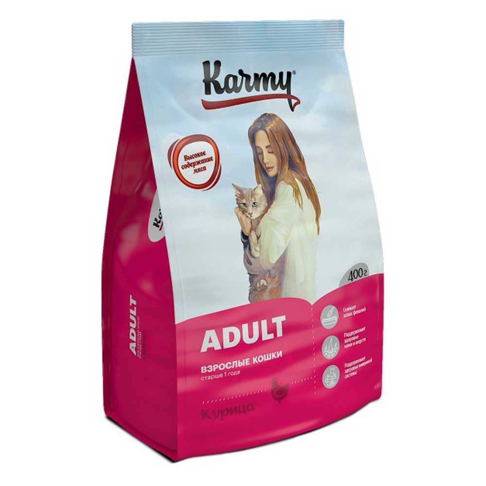 Сухой Корм Karmy (Карми) Для Кошек Курица Adult Chicken 400г
