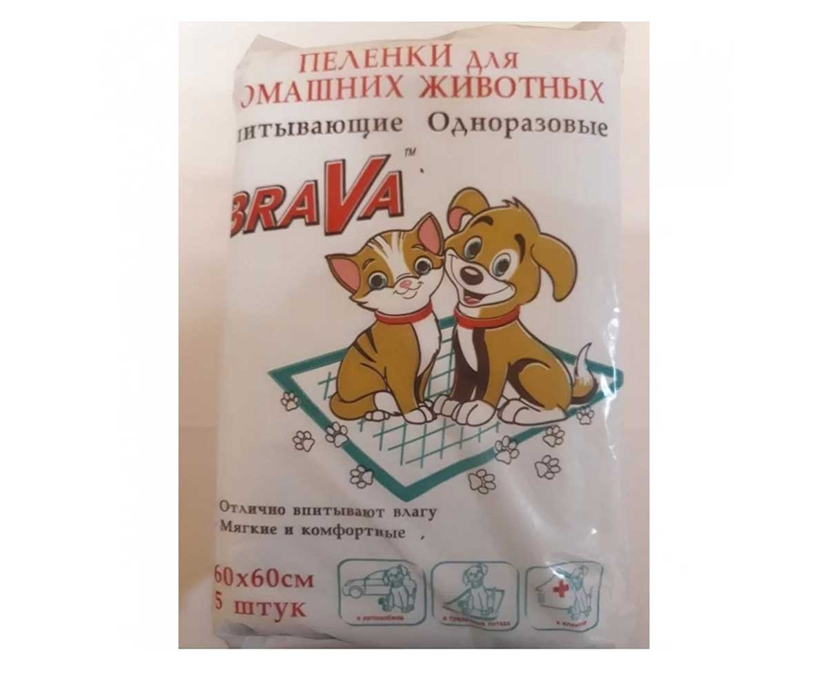 Пеленки BraVa (Брава) Гель Одноразовые 60*60 5шт /30/