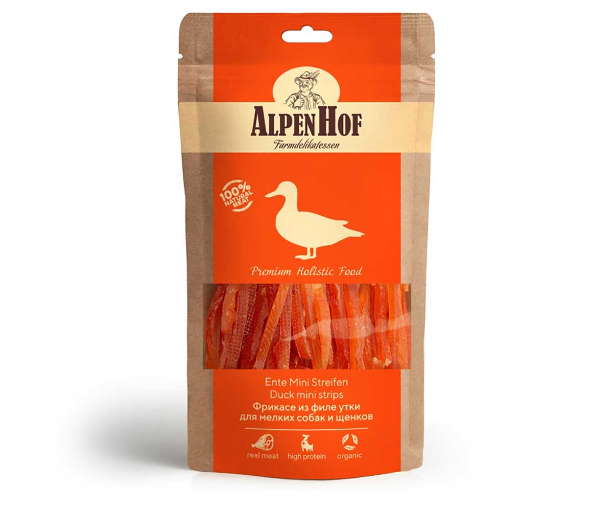 Лакомство Для Собак Мелких Пород и Щенков AlpenHof (АльпенХоф) Фрикасе Из Филе Утки 50г A502