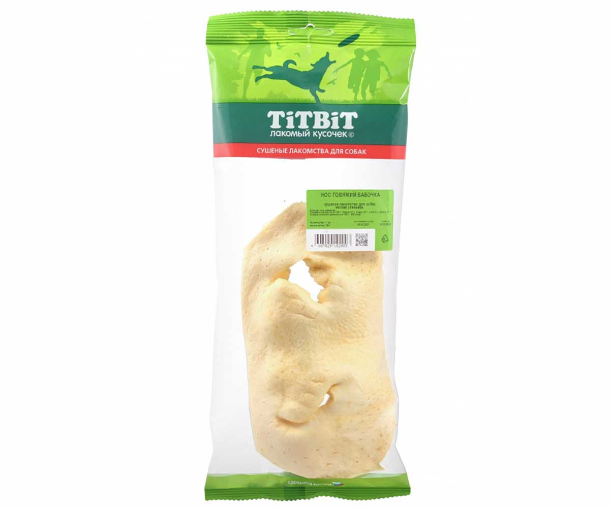 Лакомство Для Собак TiTBit (Титбит) Нос Говяжий Бабочка 75г 2003