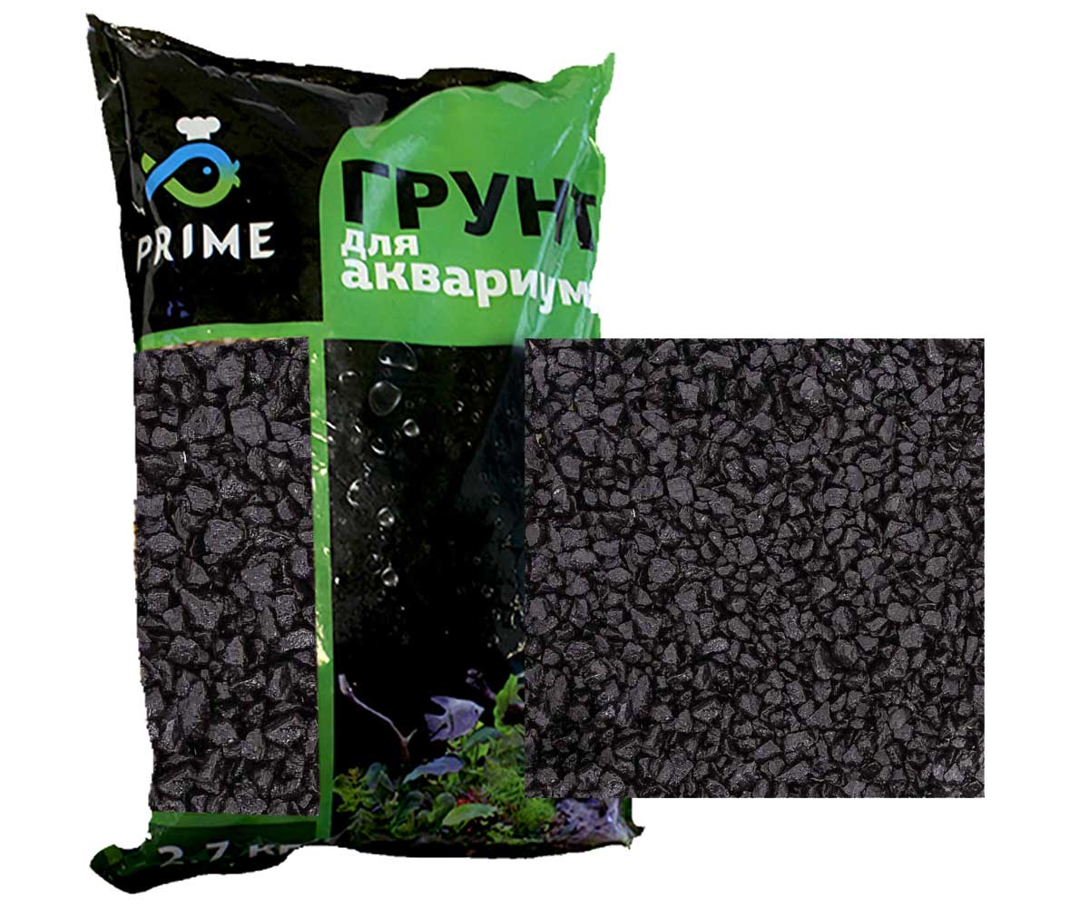 Грунт Для Аквариума Prime (Прайм) Черный 3-5мм 1кг Pr-003580
