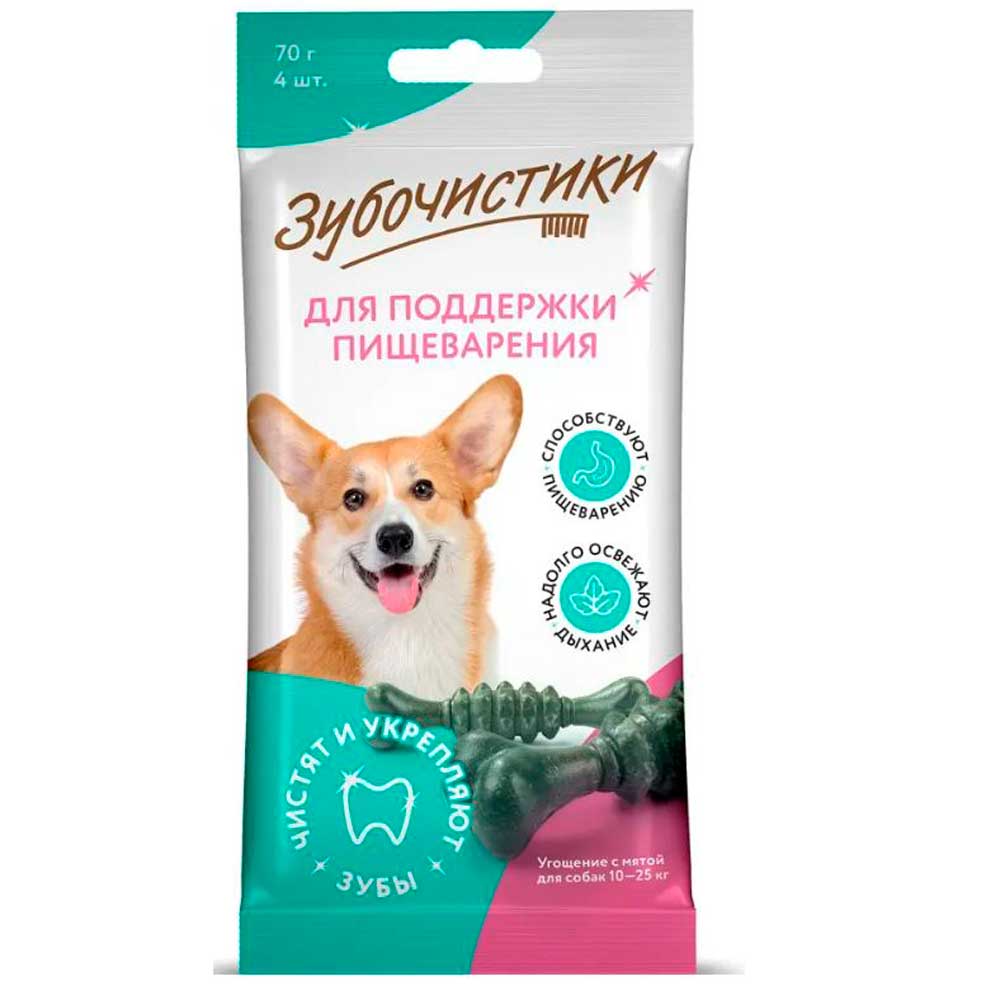 Лакомство Для Собак Средних Пород Зубочистики Мятные 10-25кг 70г 303983