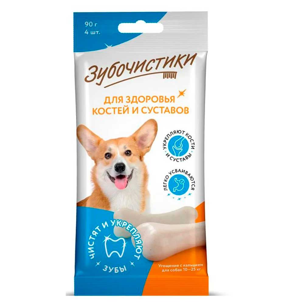 Лакомство Для Собак Средних Пород Зубочистики Кальциевые 10-25кг 90г 304003
