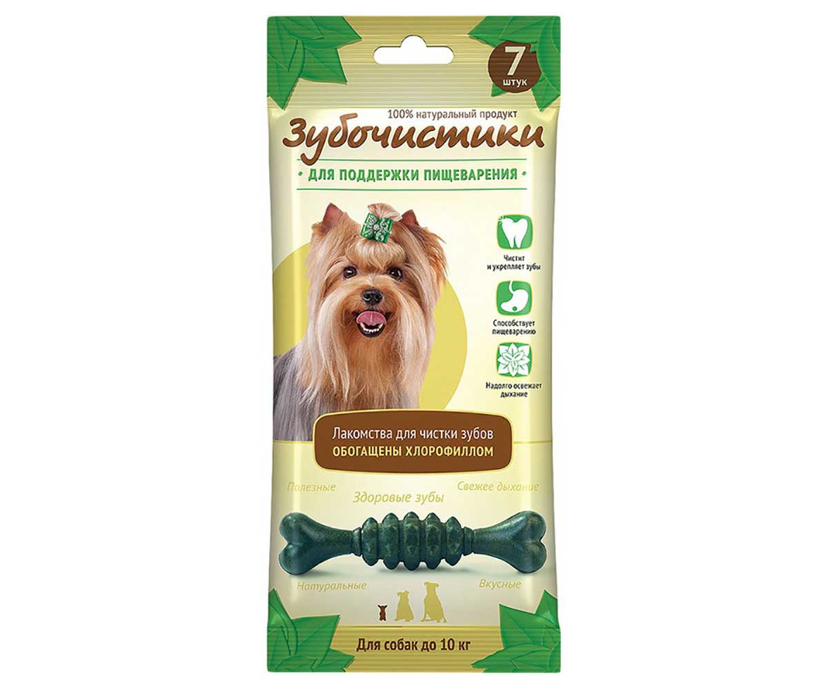 Лакомство Для Собак Мелких Пород Зубочистики Мятные До 10кг 60г 303976