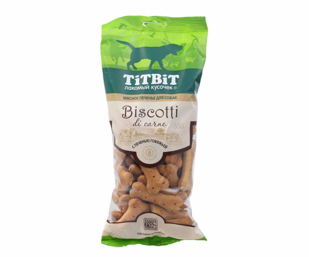 Лакомство Для Собак TiTBit (Титбит) Печенье Бискотти с Печенью Говяжьей 350г 3692