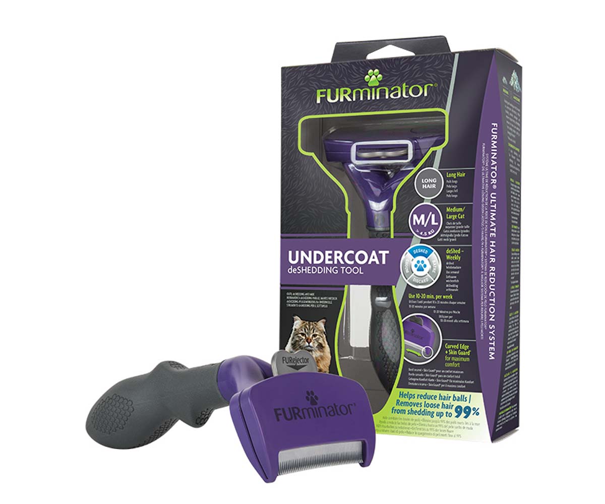 Фурминатор Для Больших Кошек FURminator Deluxe M/L С Длинной Шерстью 141280