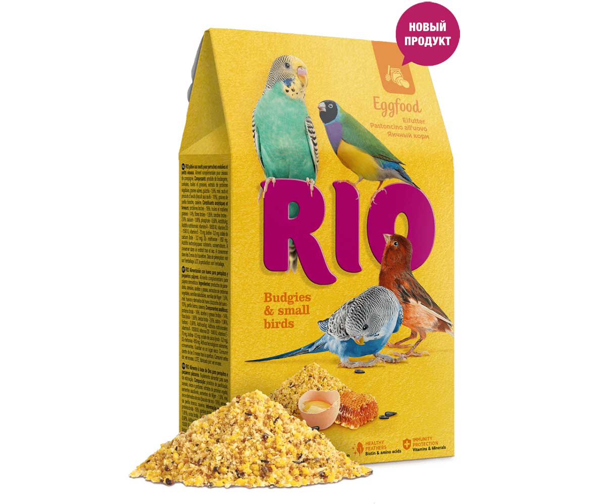 Корм Для Волнистых Попугаев и Мелких Птиц Rio (Рио) Eggfood Яичный 250г (1*5)