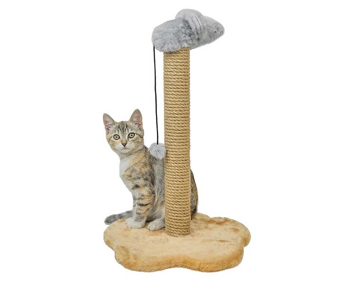Когтеточка Для Кошек Чип Столбик с Мышью Джут 38*38*59см Rp8320