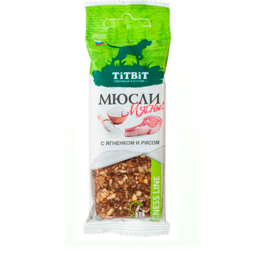 Лакомство Для Собак TiTBiT (ТиТБиТ) Мюсли с Ягненком и Рисом Fitness 009291