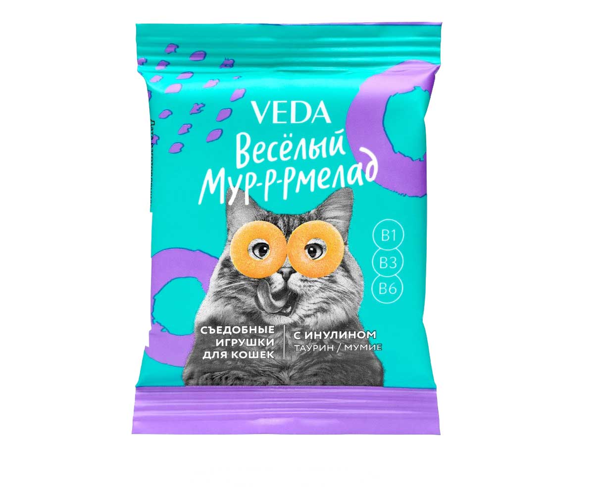 Лакомство Для Кошек Весёлый Мур-Р-Рмелад С Инулином 6г