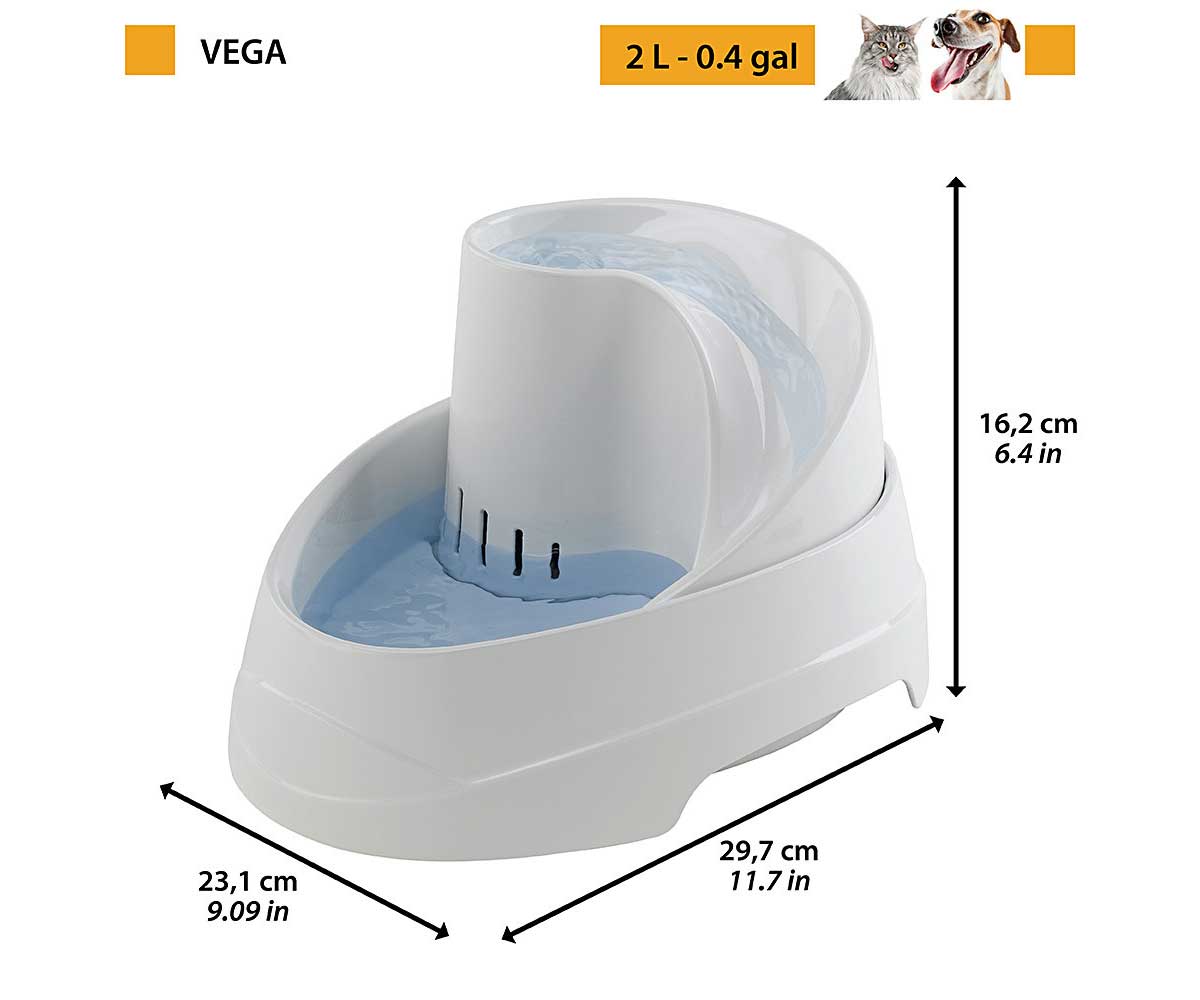 Поилка-Фонтан Для Кошек и Собак Мелких Пород Ferplast (Ферпласт) Vega Sanitized 71300011