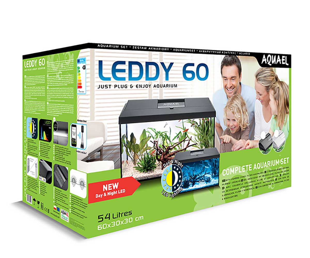Аквариум Aquael (Акваэль) Leddy Set Plus D&N 60 54л Белый 60*30*30см 122730