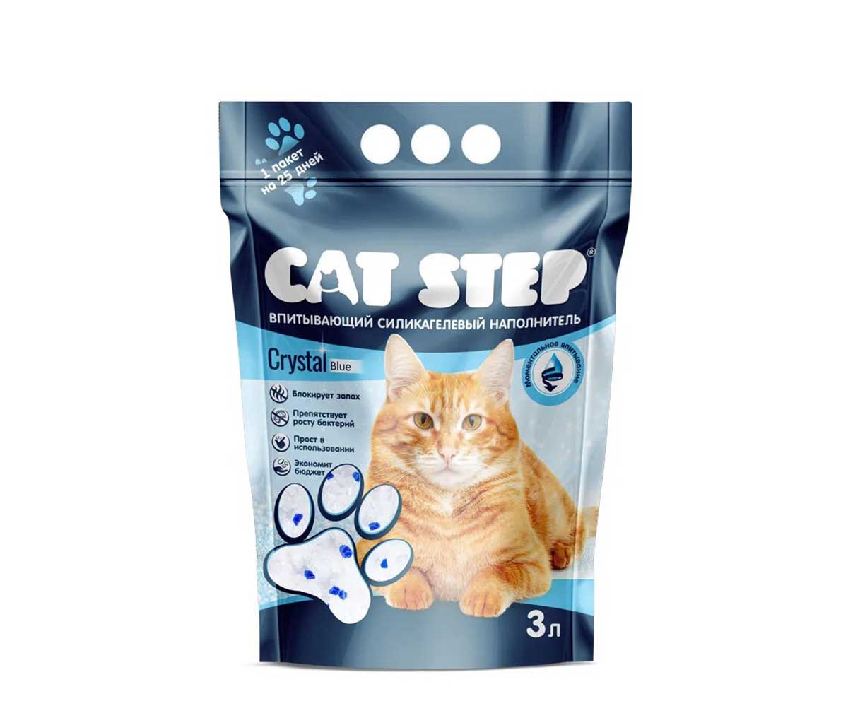 Наполнитель Cat Step (Кэт Степ) Crystal Blue Силикагель Для Кошек 3л 20363008