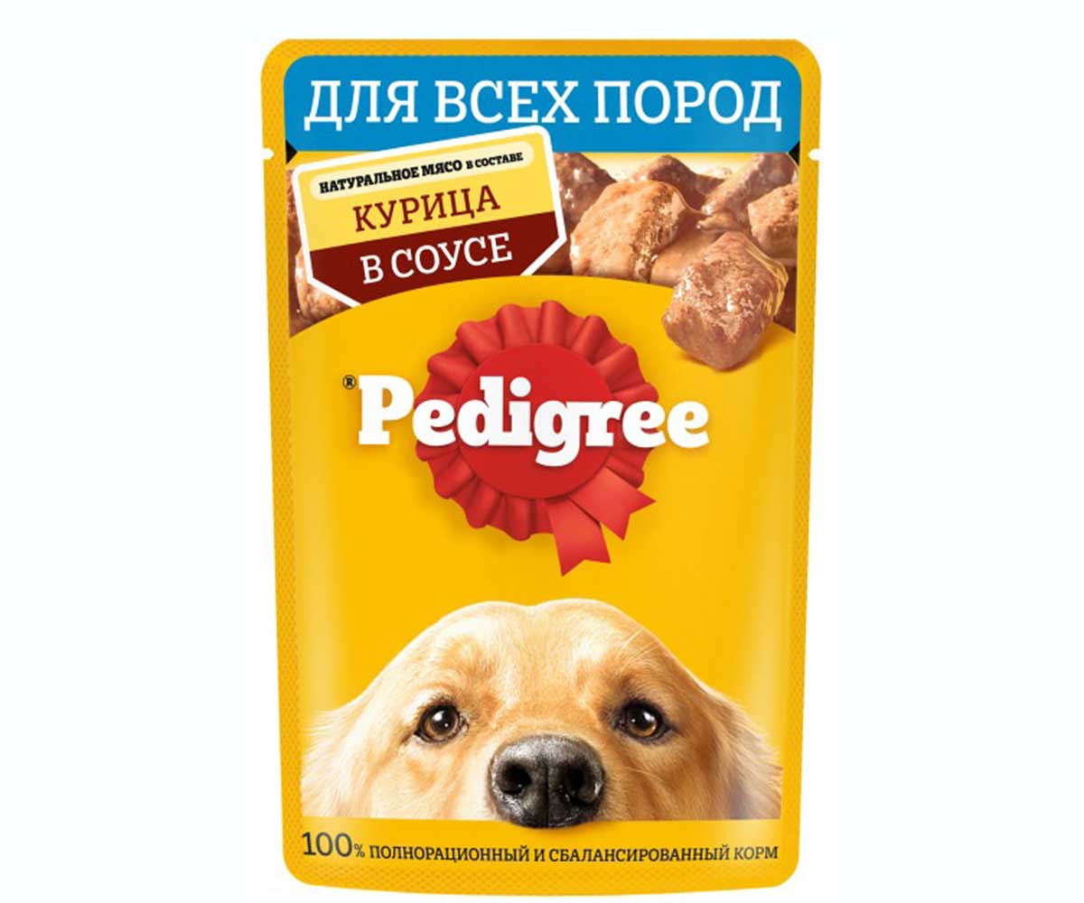 Влажный Корм Pedigree (Педигри) Для Собак Курица в Соусе 85г (1*28)