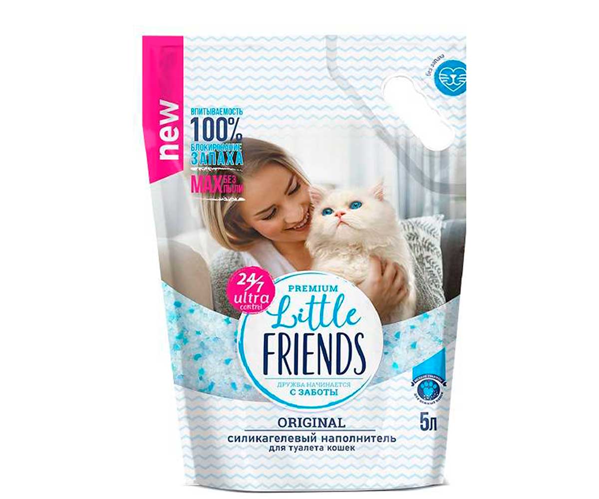 Наполнитель Силикагель Little Friends (Литтл Френдс) Original 5л П/М Пакет(1*6)