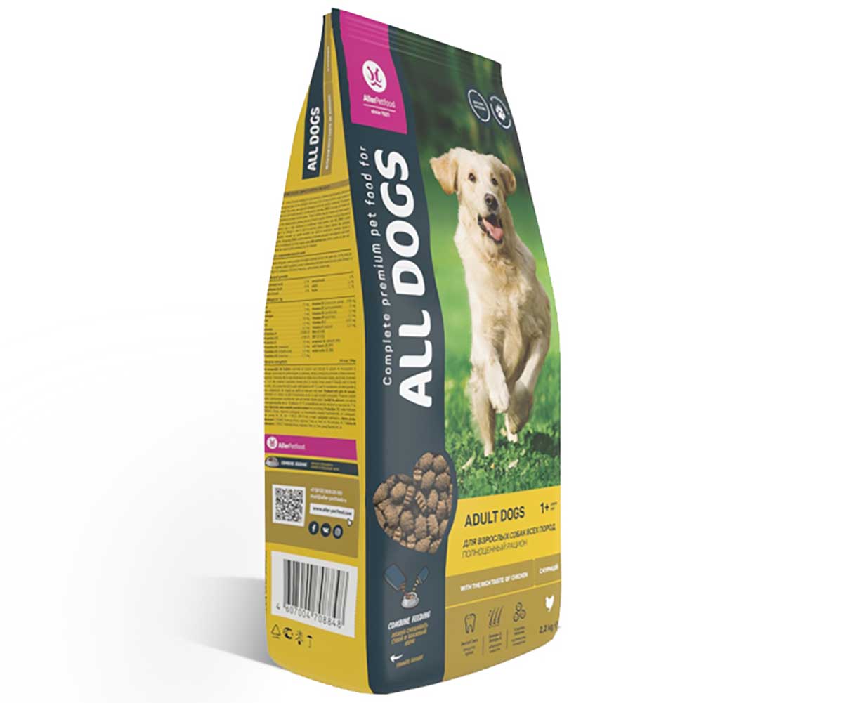 Сухой Корм All Dogs (Олл Догс) Для Собак Курица 2,2кг (1*5)