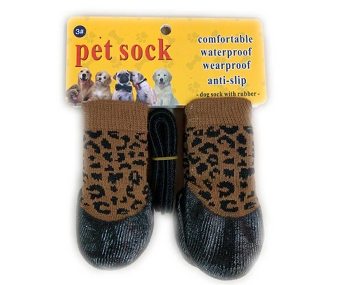 Носки Для Собак Мелких Пород Водоотталкивающие Гепард 6 Бежевый Pet Fashion (Пет Фешн)