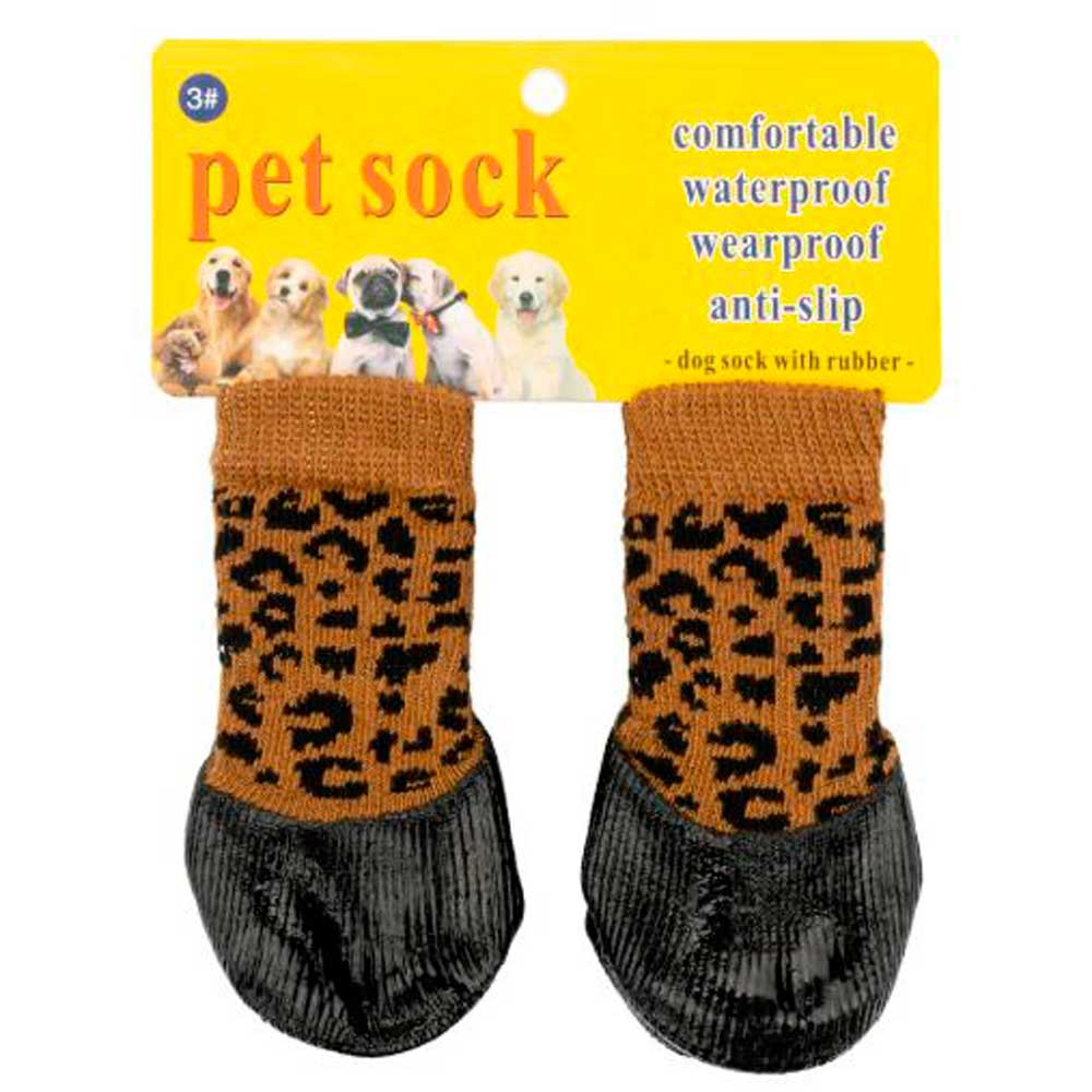 Носки Pet Fashion (Пет Фешн) Для Собак Мелких Пород Водоотталкивающие Гепард Бежевый Р. 7