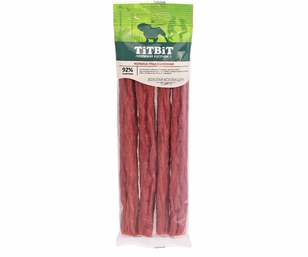 Лакомство Для Собак TitBit (Титбит) Колбаса Традиционная 80г Золотая Коллекция 018675