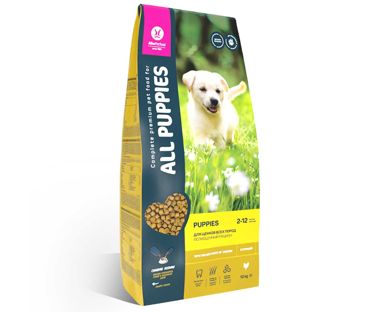 Сухой Корм All Puppies (Олл Паппис) Для Щенков Всех Пород Курица 13кг