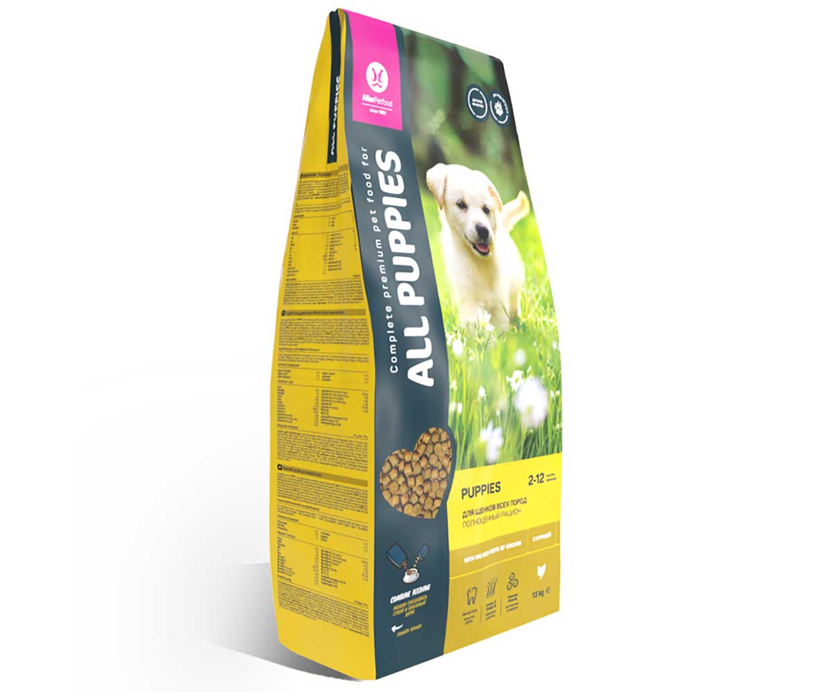 Сухой Корм All Puppies (Олл Паппис) Для Щенков Всех Пород Курица 13кг
