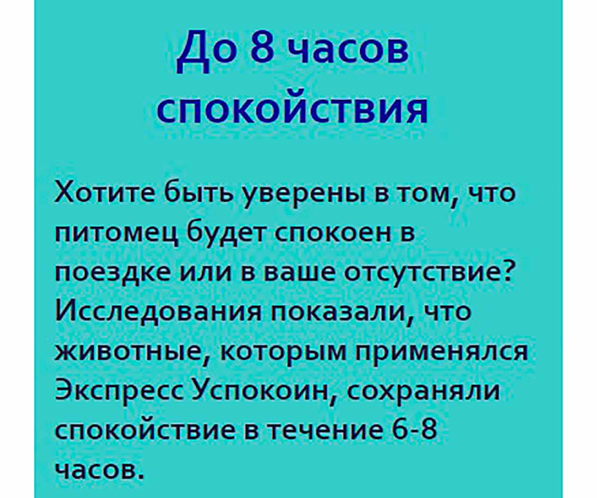 Экспресс Успокоин Успокоительный Препарат Для Собак Средних и Крупных Пород 6 Таблеток