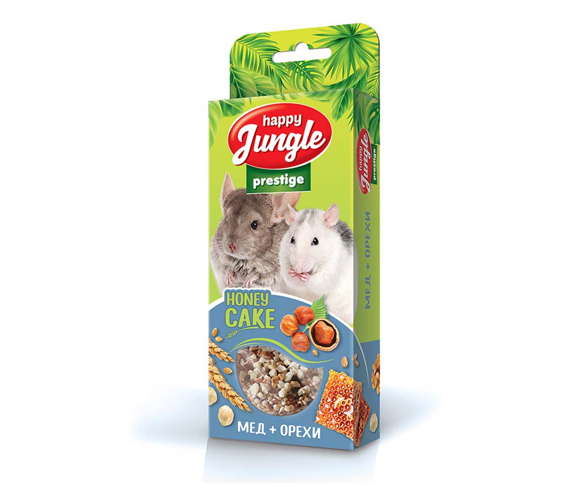 Happy Jungle (Хэппи Джангл) Престиж Мед/Орехи Лакомство Для Грызунов Корзиночки 85г 3шт J502 (1*20)