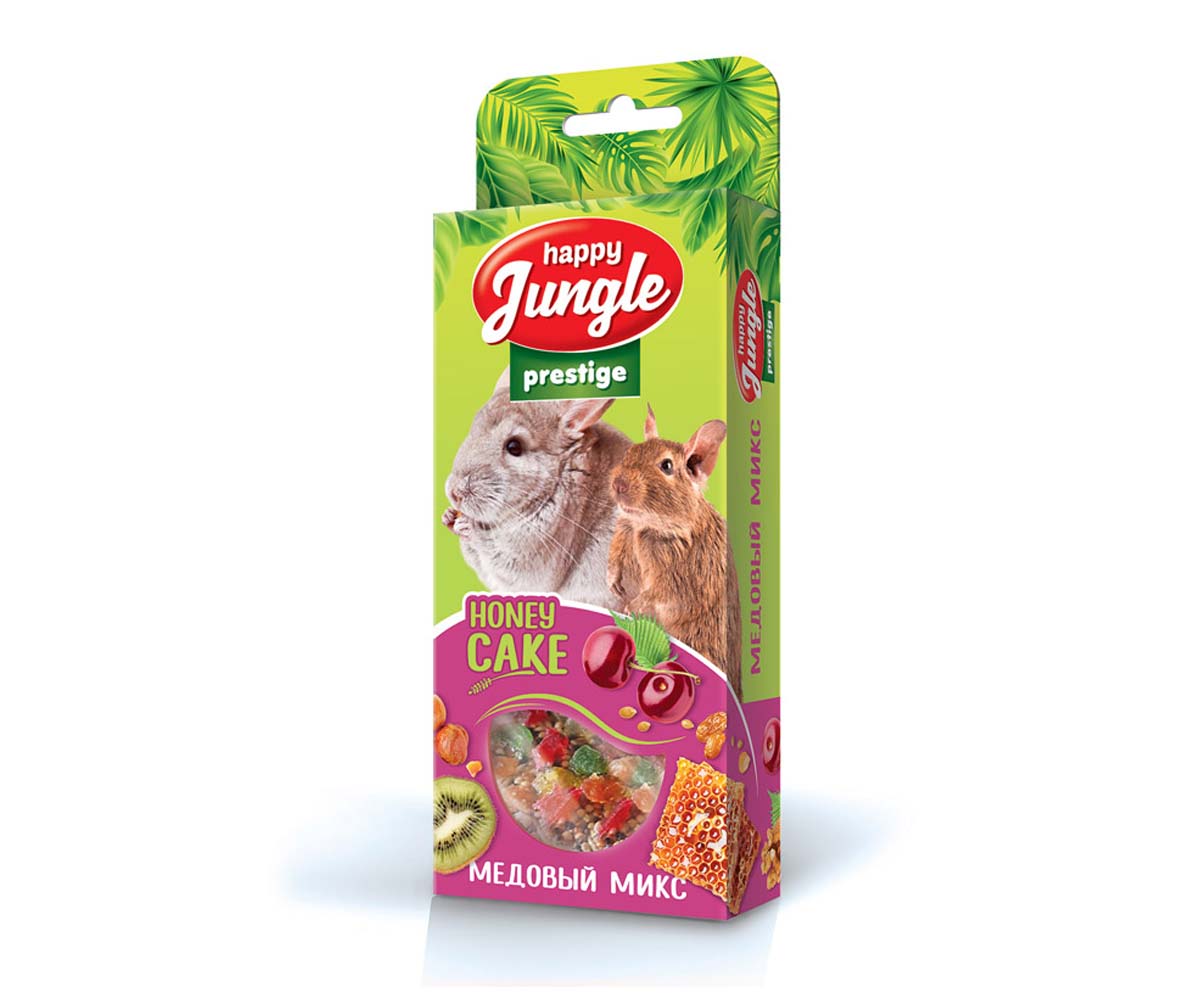Happy Jungle (Хэппи Джангл) Престиж Медовый Микс Лакомство Для Грызунов Корзиночки  85г 3шт J506 (1*20)
