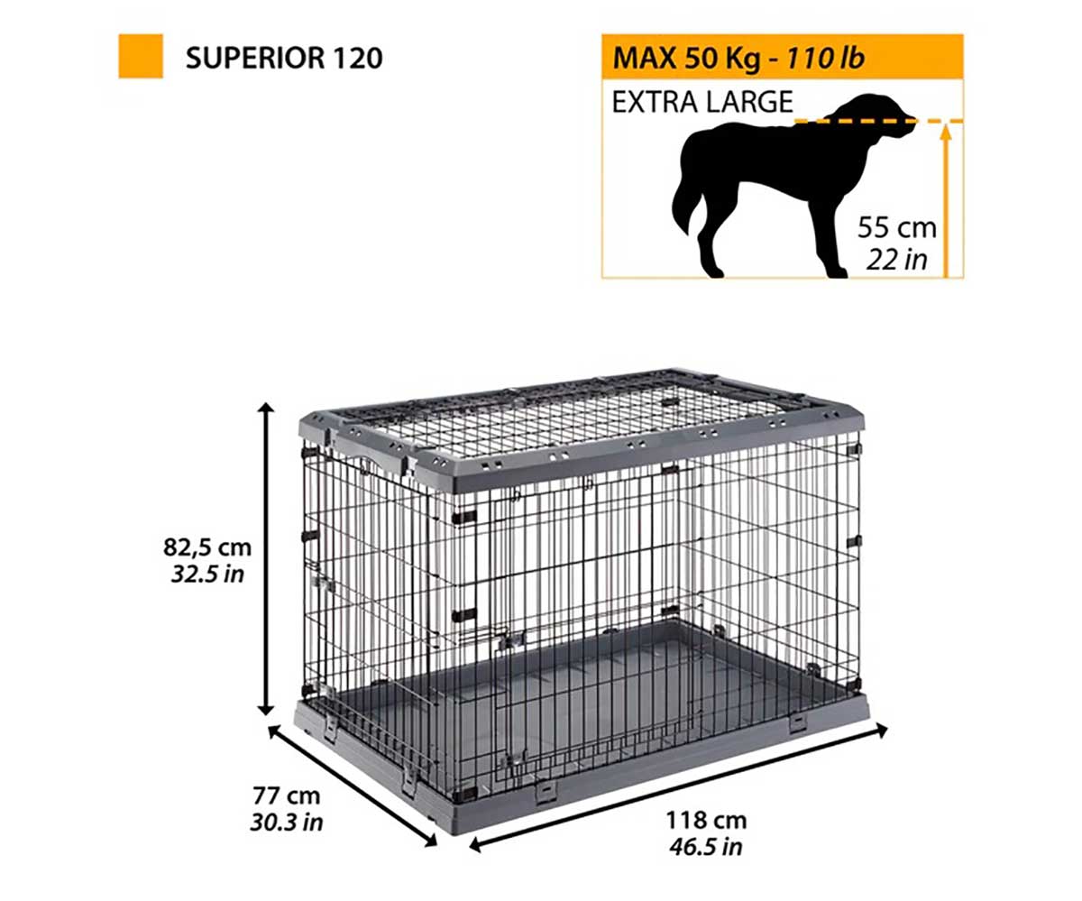 Клетка для Собак Ferplast (Ферпласт) Superion 120 118*77*82,5cm 73190101