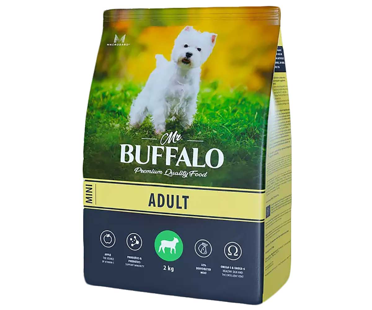 Сухой Корм Mr.Buffalo (Мистер Буффало) Для Собак Мелких Пород Ягненок Adult Mini 2кг B126