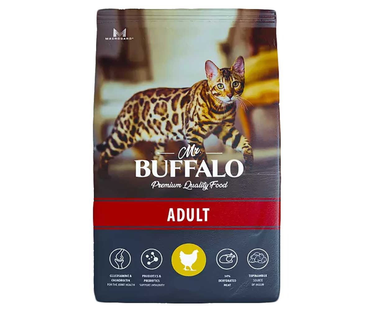 Сухой Корм Mr.Buffalo (Мистер Буффало) Для Кошек Курица Adult 1,8кг B105