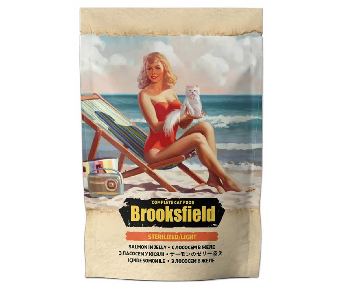 Влажный Корм Brooksfield (Бруксфилд) Для Стерилизованных Кошек Лосось в Желе Sterilized/Light Cat Salmon 85г 5657005 (1*22)