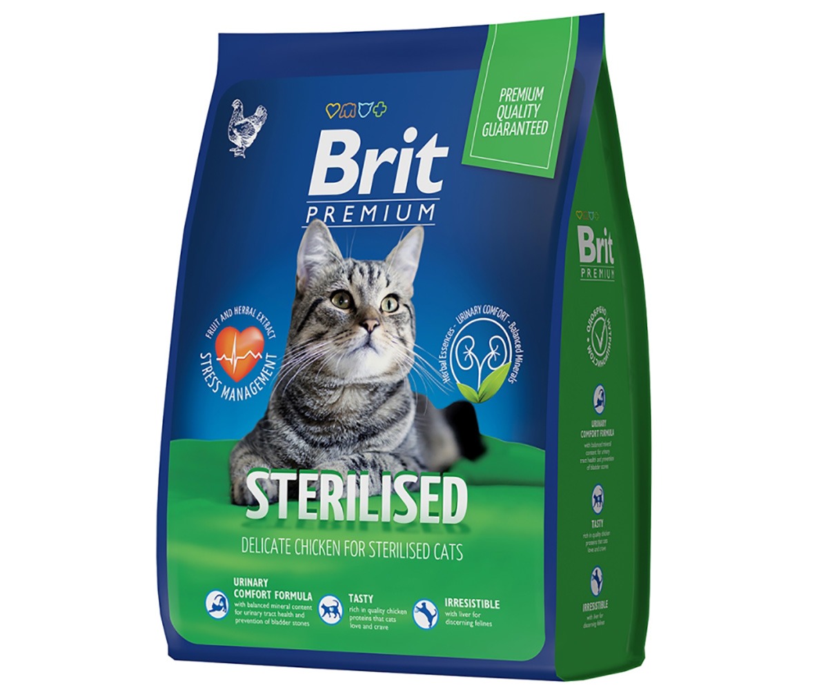 Сухой Корм Brit (Брит) Для Стерилизованных Кошек Курица Premium Cat Sterilized Chicken 400г 5048991