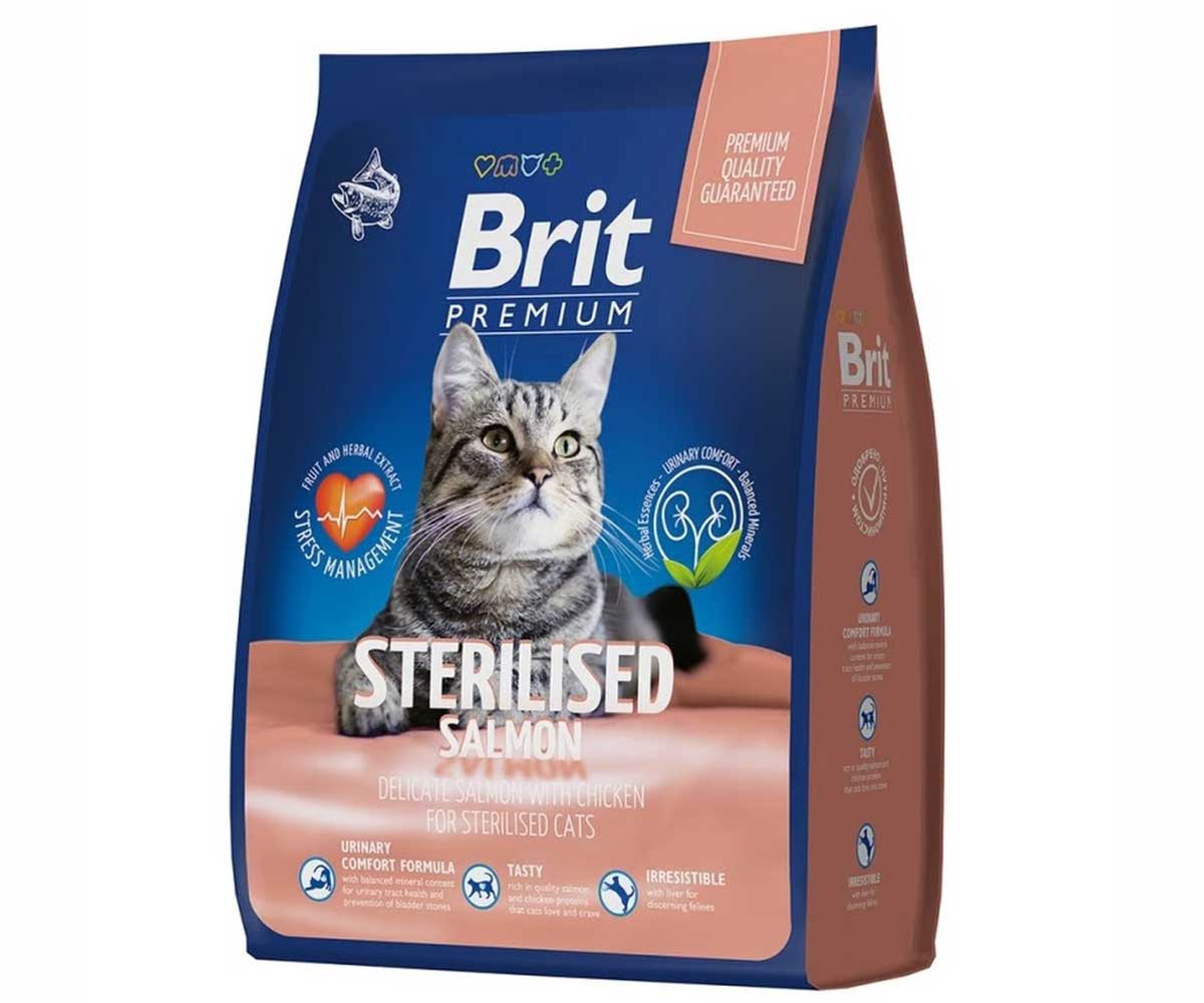 Сухой Корм Brit (Брит) Для Стерилизованных Кошек Лосось и Курица Premium Cat Sterilized Salmon & Chicken 2кг 5049851