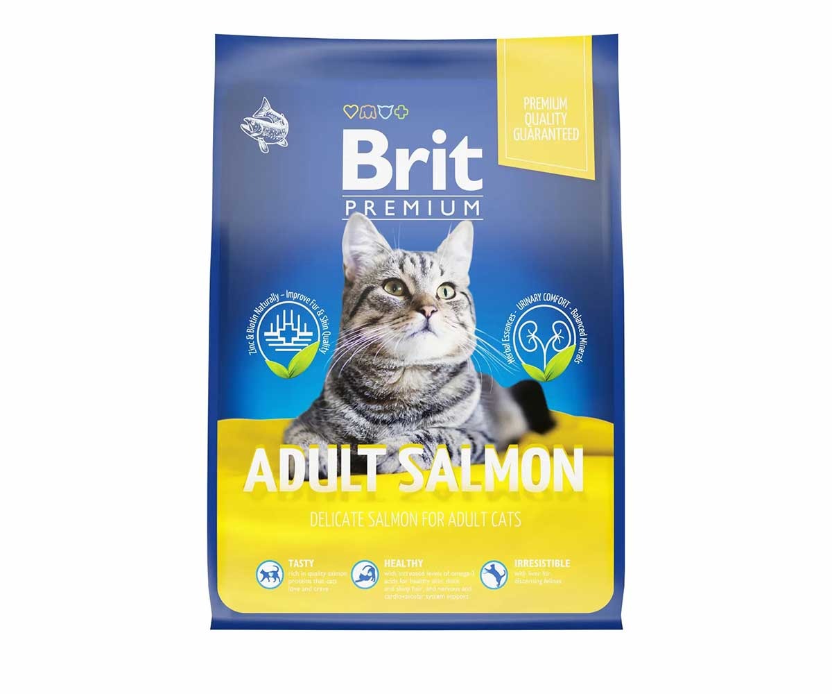Сухой Корм Brit (Брит) Для Кошек Лосось Premium Cat Adult 2кг 5049615