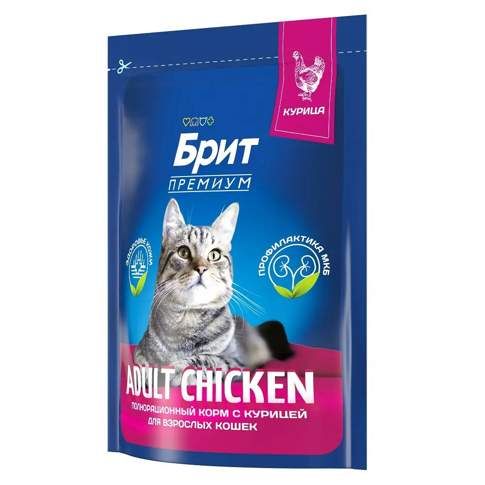 Сухой Корм Brit (Брит) Для Кошек Курица Premium Cat Adult Chicken 2кг 5049646