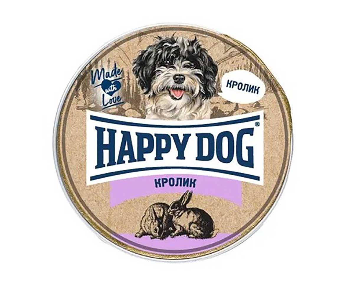 Консервы Happy Dog (Хэппи Дог) Для Собак Мелких Пород с Чувствительным Пищеварением Кролик Natur Line 125г 72254