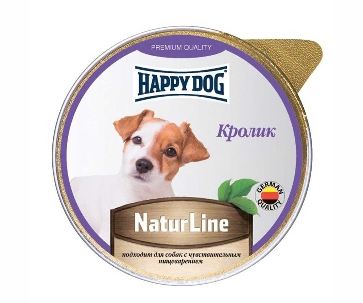 Консервы Happy Dog (Хэппи Дог) Для Собак Мелких Пород с Чувствительным Пищеварением Кролик Natur Line 125г 72254